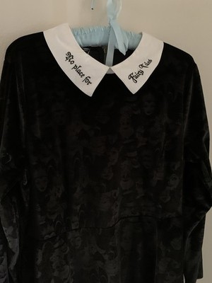 XL Disney Villains Black Velvet Dress Stitch Shoppe Loungefly Halloween Goth