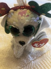 Ty Beanie Flippables Sugar The Sequin Xmas Dog NWT Toy Clip Keychain Backpack