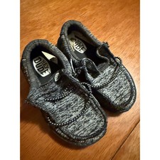 Hey Dude Wally Toddler Sport Knit Black Marled Slip On Shoes 40552-060 Size C8