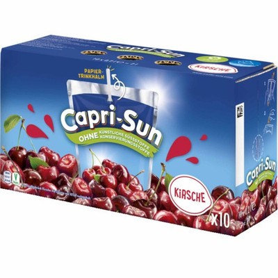 Capri Sonne Kirsch Capri-Sun Kirsche mit Papier-Trinkhalm Softdrink10x200ml