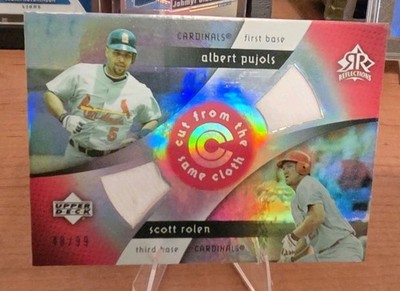 Albert Pujols, Scott Rolen   2005 UD Reflections- Cut from the Same Cloth /99 