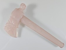 Boyd's Crystal Art Glass Indian TOMAHAWK #11 Hatchet CROWN TUSCAN Pink 9-16-82
