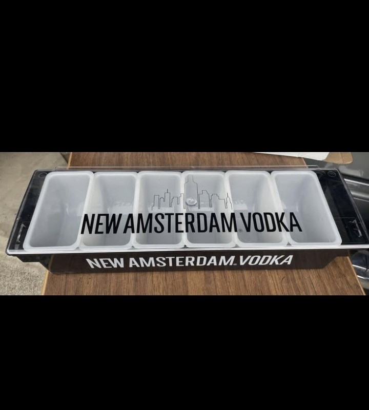 NEW Amsterdam Vodka Condiment Tray w/6 removable trays! Use for change , candy