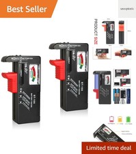 2Pcs Battery Tester Checker, Universal Battery Checker for AA AAA C D 9V 1.5V...