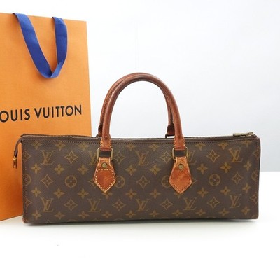 LOUIS VUITTON LV Monogram Sac Triangle M51360 Hand Bag Brown Auth #58028A