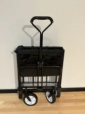 Canvas Folding Utility Cart with Wheels Heavy Duty Collapsible Utility Cart New