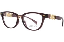 Versace VE3336U 5209 Eyeglasses Women's Transparent Violet Full Rim Cat Eye 54mm