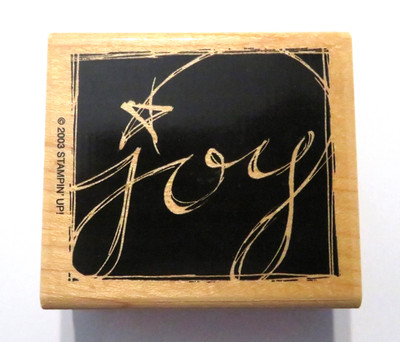 Stampin' Up! ''joy'' Star Christmas Rubber Stamp