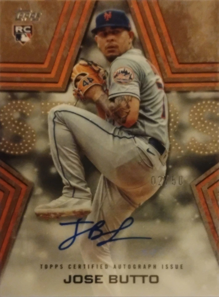 2023 Topps Baseball Stars Autographs Series 2#BSA-JBU Jose Butto Gold - Image 2 of 2
