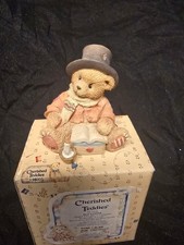 Cherished Teddies Bear Cratchit Christmas Bear Figurine Boxed MPN 617326