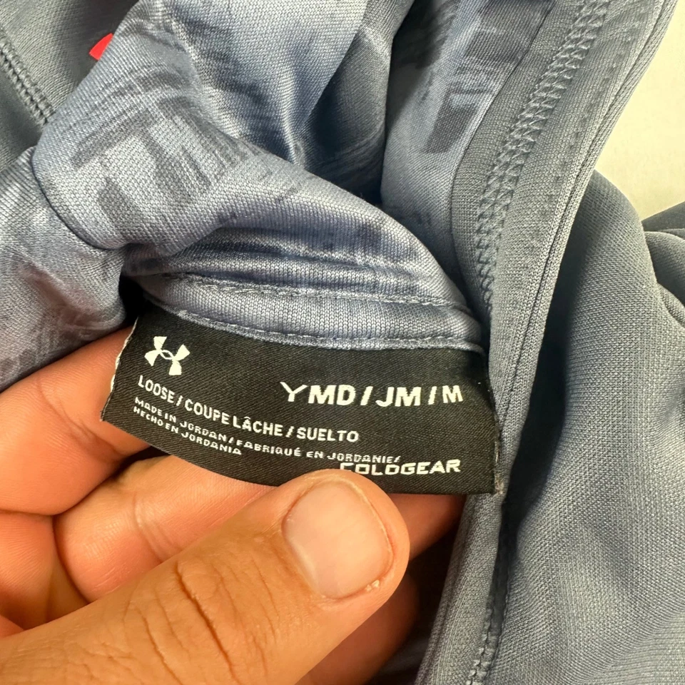 Under Armour Juvenil Gris Rojo Cremallera Completa Sudadera con Capucha ColdGear Chaqueta Niño Mediana Foto 4 de 4