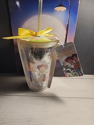 Disney Pixar Toy Story Tumbler & Lemonade Mix Cup w/ Straw Woody & Jessie NEW