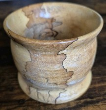 Hand Crafted Carved Wooden Bowl or Pencil Holder Cup by Bob Parsons