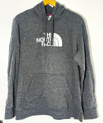 The North Face  Hoodie Kapuzenpullover Grau Gr. L mit Logo & Kängurutasche