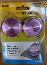 Pocket Tunes Instant Speakers Bluetooth PACK OF 2/purple