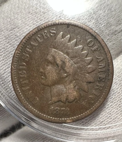 1873 Closed 3 Indian Head Cent Penny