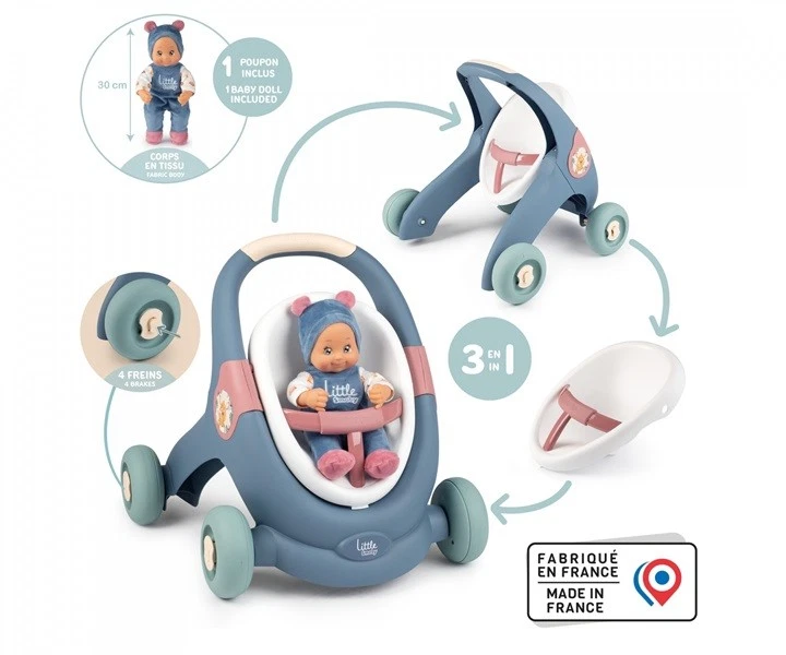 Smoby Toys 7600140308 - LS 3-in-1 Pram + Doll - New
Opens in a new window or tab