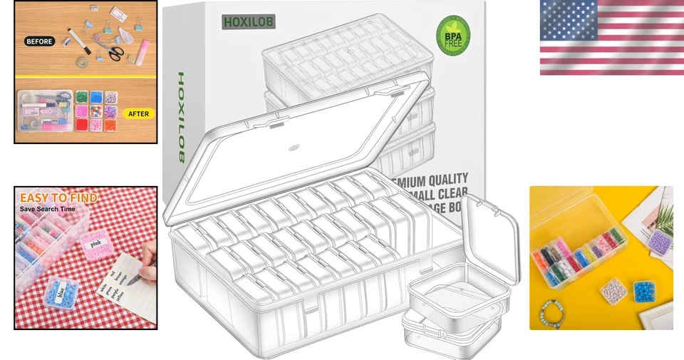 Stackable Organizer Box for Craft Supplies - 90 Mini Boxes - Image 2 of 4