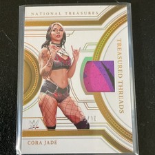 Panini 2024 National Treasures WWE Treasured Threads Cora Jade TT-CJD Holo #5/10