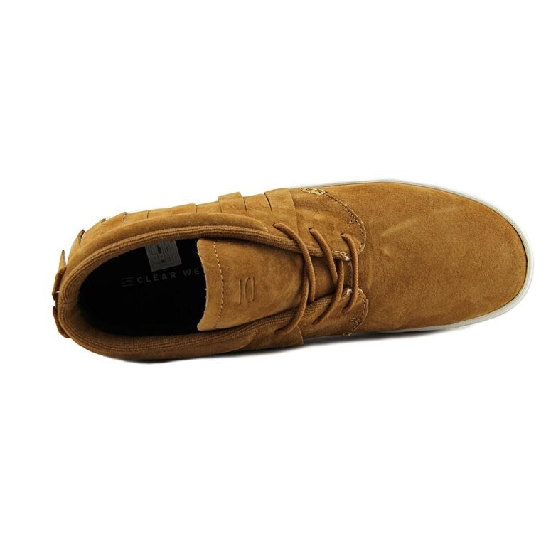 CLEAR WEATHER One-O-One Honey Suede Light Brown Fringe Shoes  display picture 1