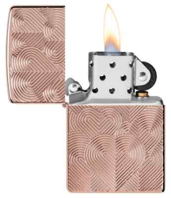 Zippo 48919, Deep Carved Armor Lighter, Hearts Design, Rose