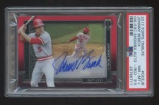 JOHNNY BENCH 2017 TOPPS TRIBUTE RED REFRACTOR AUTOGRAPH #ED 01/10 HOF  PSA 8.5