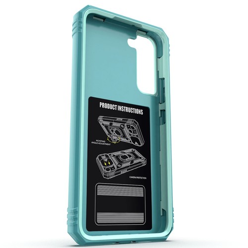 Per Samsung Galaxy S21 5G 6,2" Custodia Antiurto, Supporto Anello Magnetico Cover Teal - Foto 9 di 16