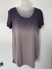 BNWT Kenneth Cole Ombre Tshirt Top Size M Grey Rose Combo Purple