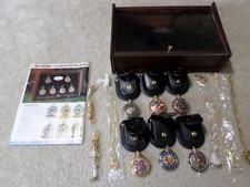 Franklin Mint Civil War  Confederacy Pocket Watch Collection /Display Case