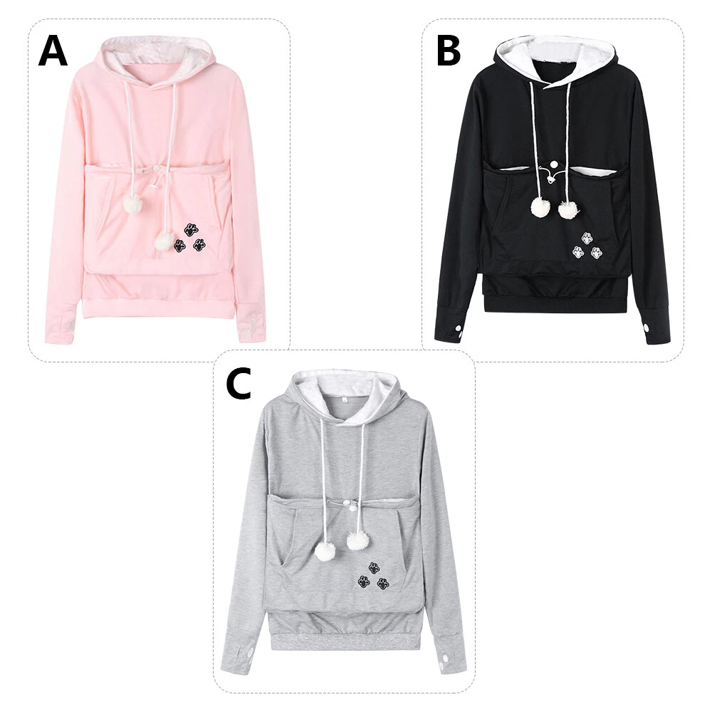 SACAI Felpa con cappuccio da donna felpa maglietta a maniche lunghe felpa con cappuccio maglione top con tasca IT