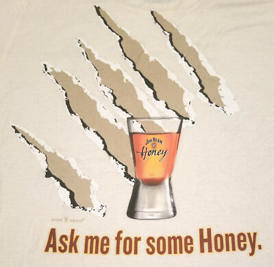 NEW Jim Beam Honey Women's T Shirt Light Yellow Beige Small Medium Large S M L