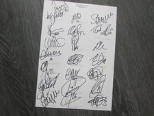 Millwall Football Club 2010 - 2011 Original Hand Signed Autographed Team Sheet