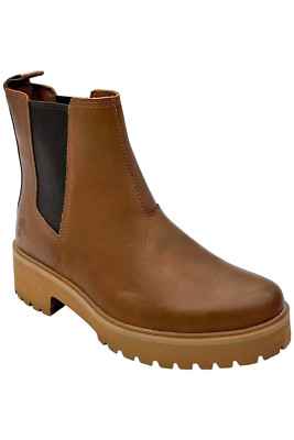 Timberland Leather Carnaby Cool Chelsea Boots Rust