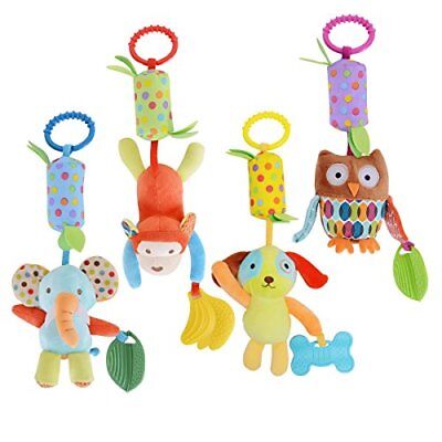 Infant Rattle Toys Stroller Car Seat Crib Travel 6 Sorts Hanging Toy for Baby
