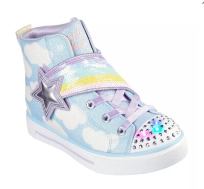 Skechers Twinkle Toes Shooting Star Girls High Top Sneakers Size 11 NIB FREE S/H