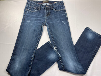 Cult Of Individuality “Karma” Womens Straight Leg Zip Fly Blue