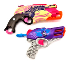 NERF Rebelle Sweet Revenge 5 Shot Hammer Strike Messenger Blaster Set of 2