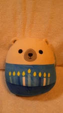 Hanukkah Menorah Squishmallow Brooke The Polar Bear New 8'" Tall