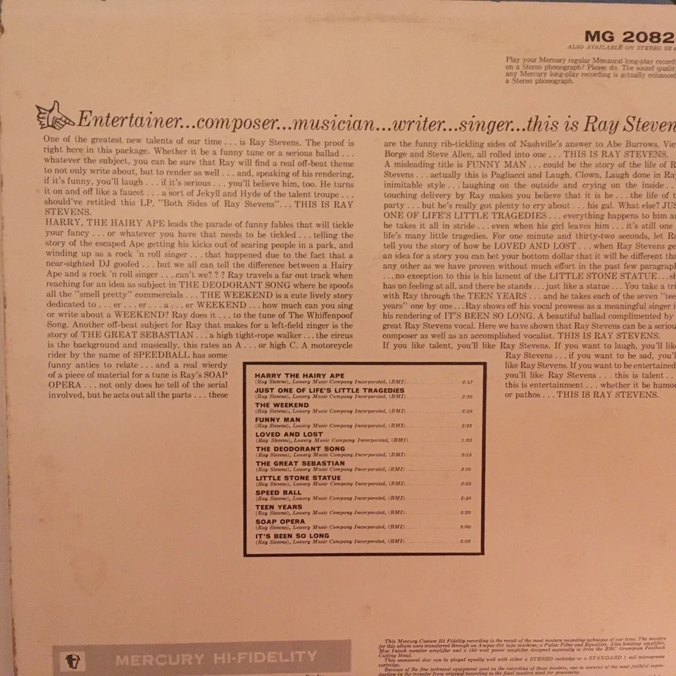 RAY   STEVENS             LP     THIS  IS  RAY  STEVENS    - Image 2 of 4