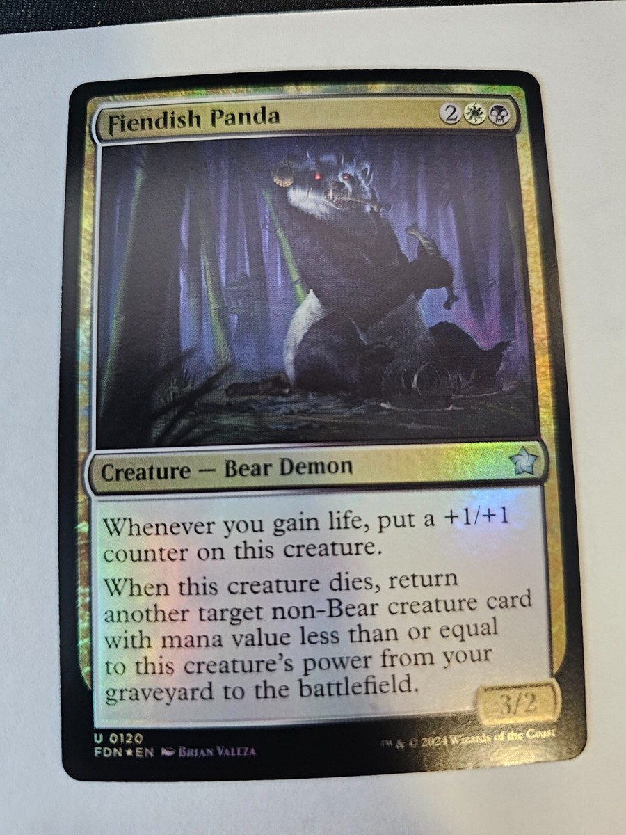 MTG - Fiendish Panda FOIL Foundations | eBay