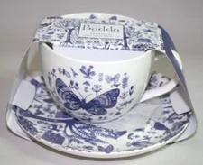 The English Table Badda Collection Porcelain Breakfast Cup & Saucer New