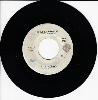 EVERLY BROTHERS CATHY'S CLOWN/SO SAD USED 7'' 45RPM NEAR MINT