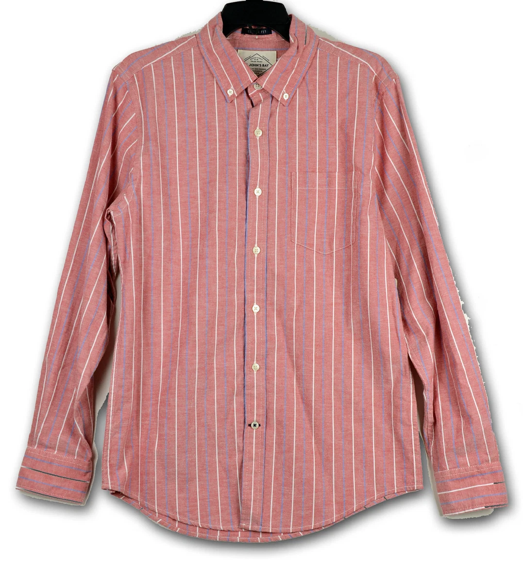 St John s Bay Mens Long Sleeve Button Down Shirt S