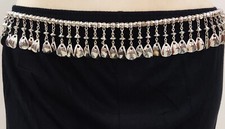 Kuchi Tribal Hanging Belly Dance Hip Scarf Skirt Wrap Costume Dangle Jewelry AT