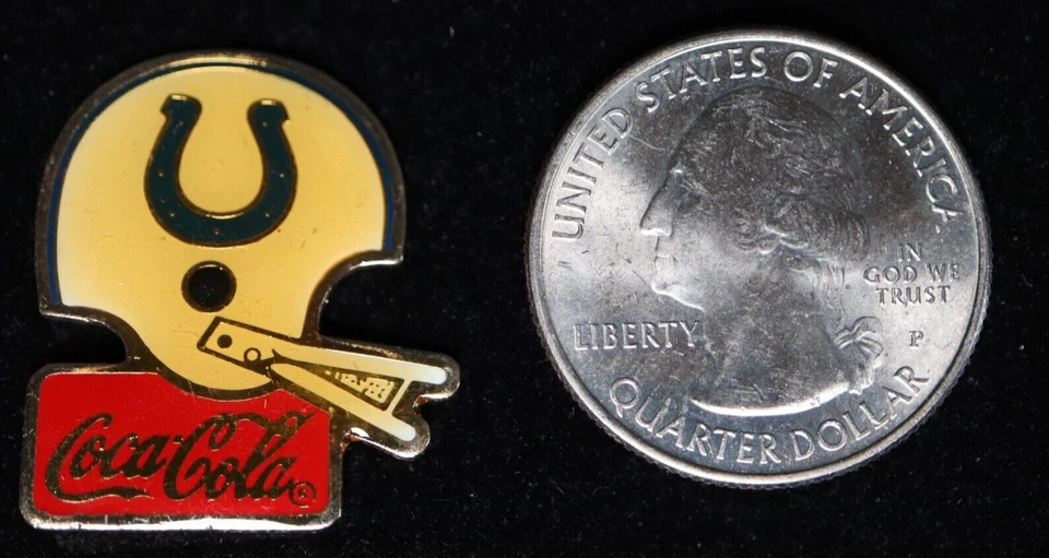 Vintage 1985 NFL Indianapolis Colts Coca-Cola Coke Helmet Lapel Pin - Image 2 of 4