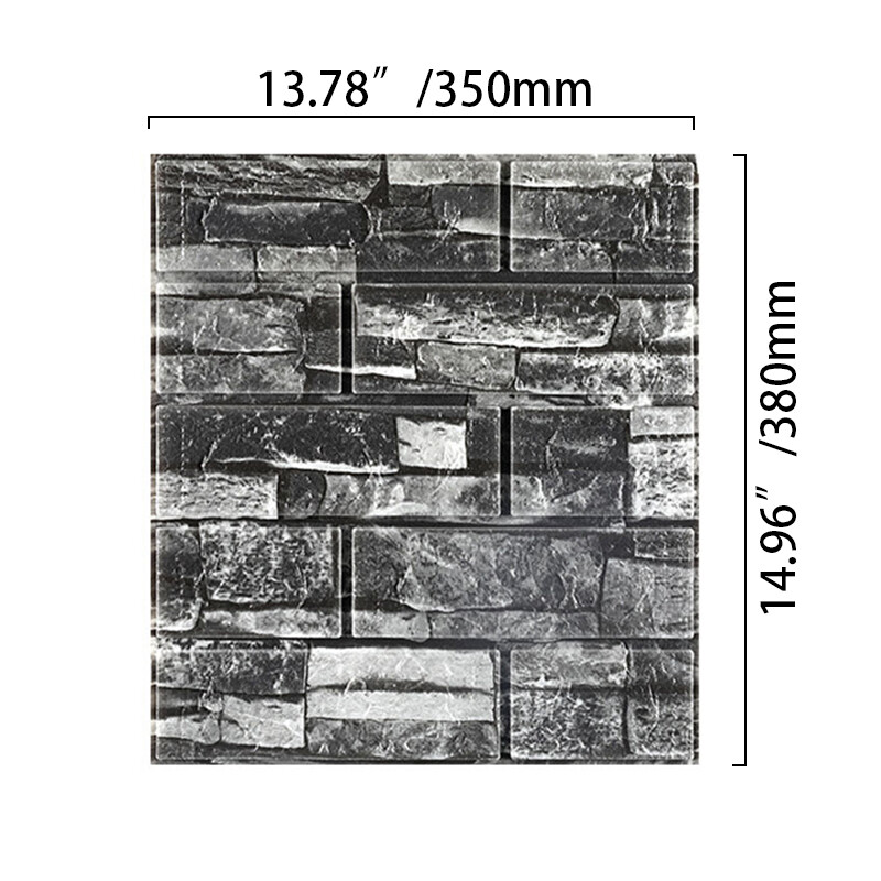 10Pcs 3D Tile Brick Wall Sticker Selfadhesive Waterproof Foam Panel
