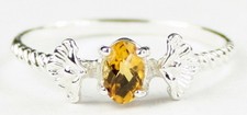 Citrine, Solid 925 Sterling Silver Ladies Ring, SR192-Handmade