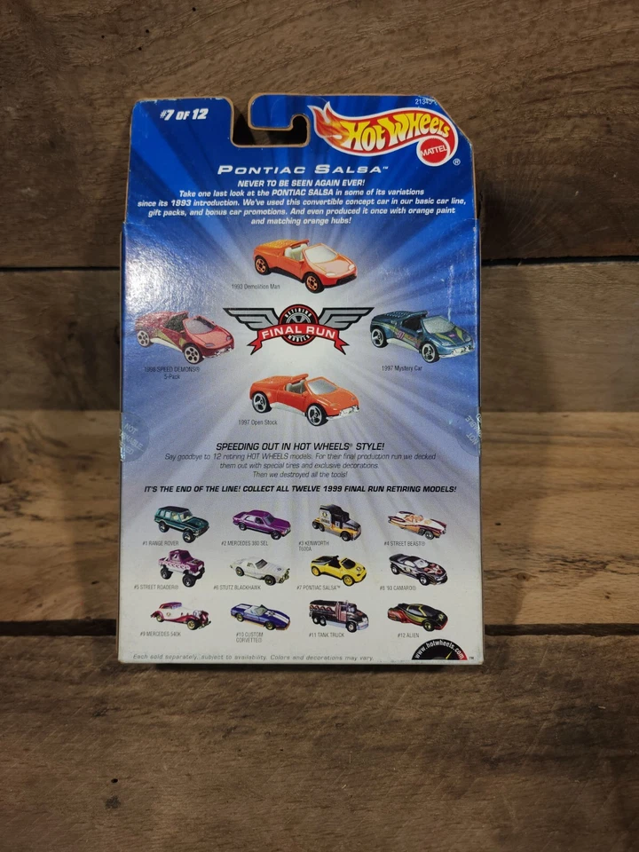 Mattel Hot Wheels 1999 Final Run Series #7 de 12 juguetes diecast Pontiac Salsa Foto 4 de 4