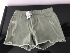 The Children's Place Girls Size12 Distressed Denim MISTY GLEN Shortie Shorts NWT