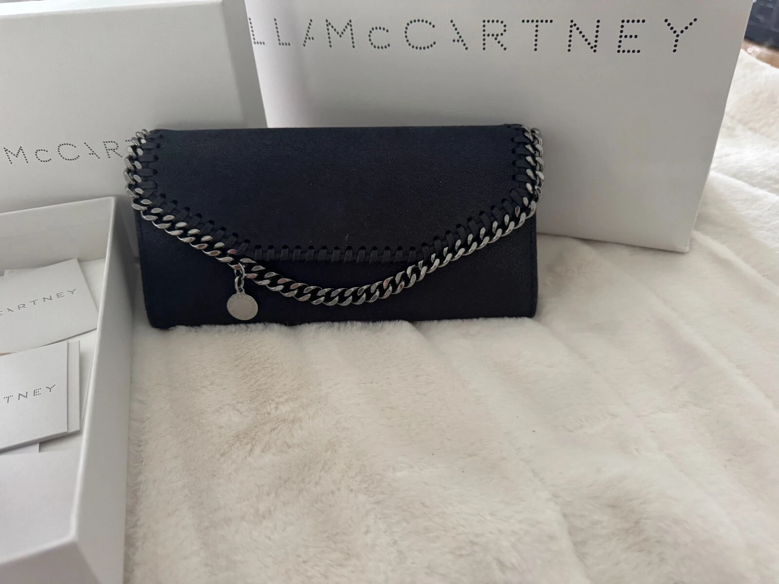 Stella McCartney — Stella McCartney Falabella Flap Continental Wallet Blue